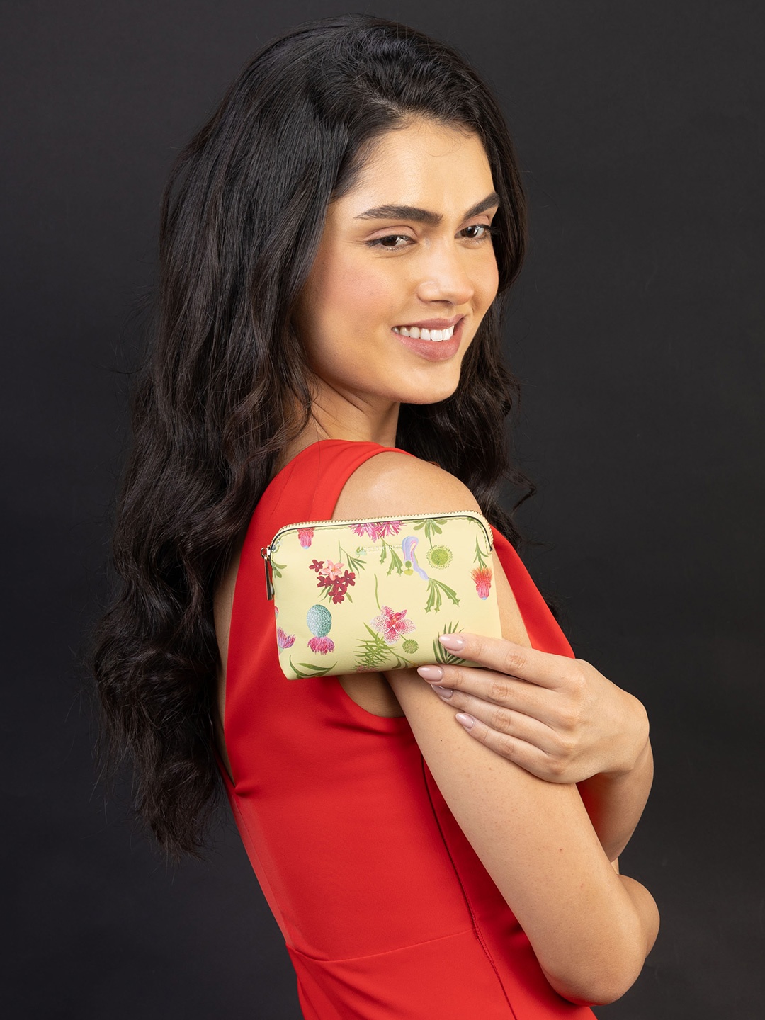 

Accessorize Women Floral Printed Zip Around Wallet, Yellow