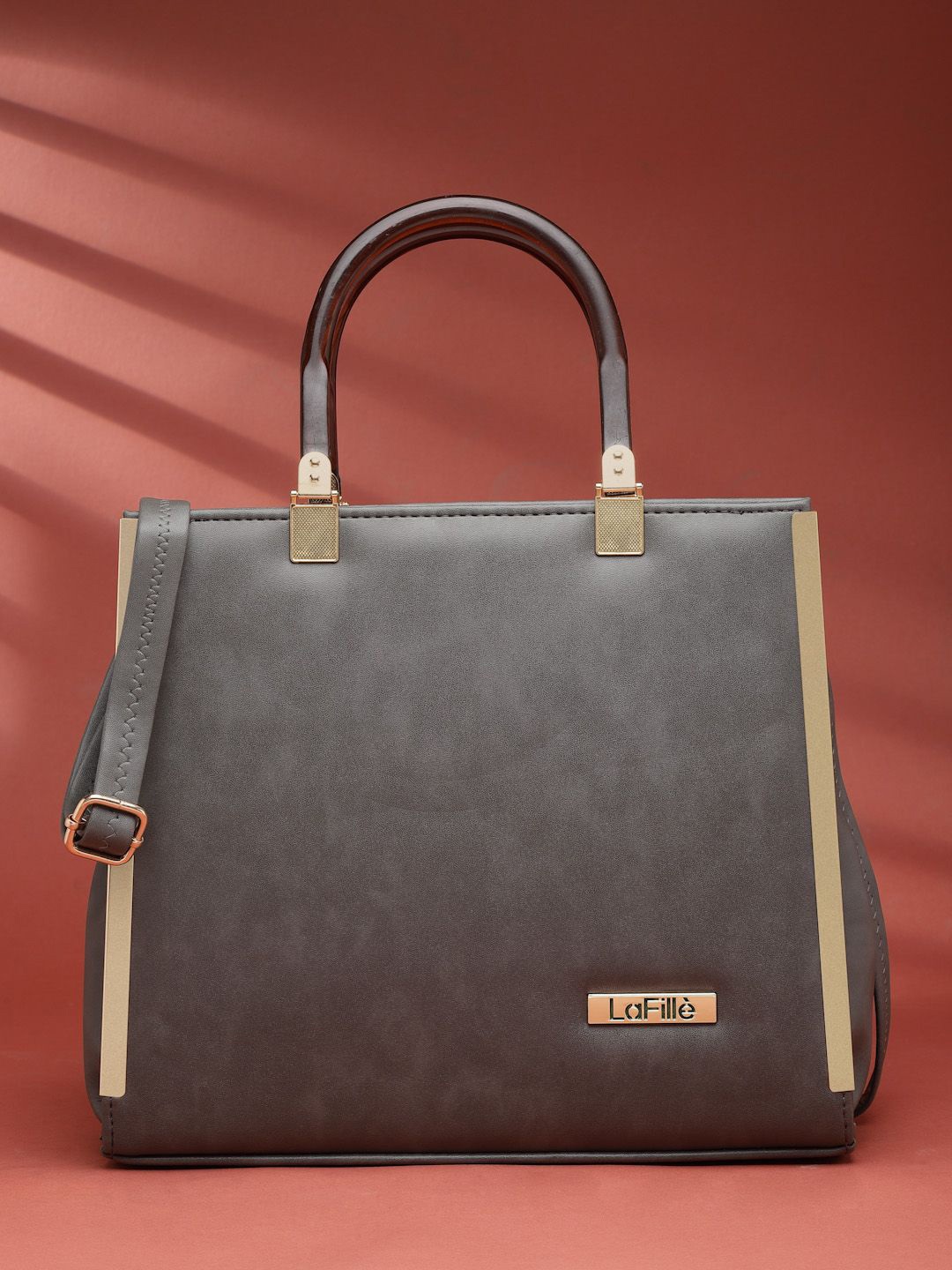 

LaFille Structured Handheld Bag, Grey