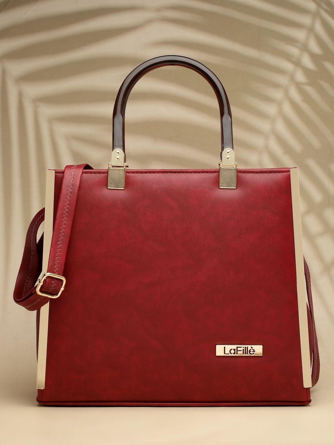 

LaFille PU Structured Handheld Bag, Maroon