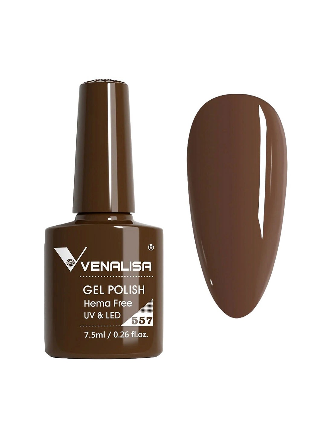 

VENALISA Upgraded Formula Hema Free UV & LED Gel Nail Polish 7.5ml - Shade 557, Brown