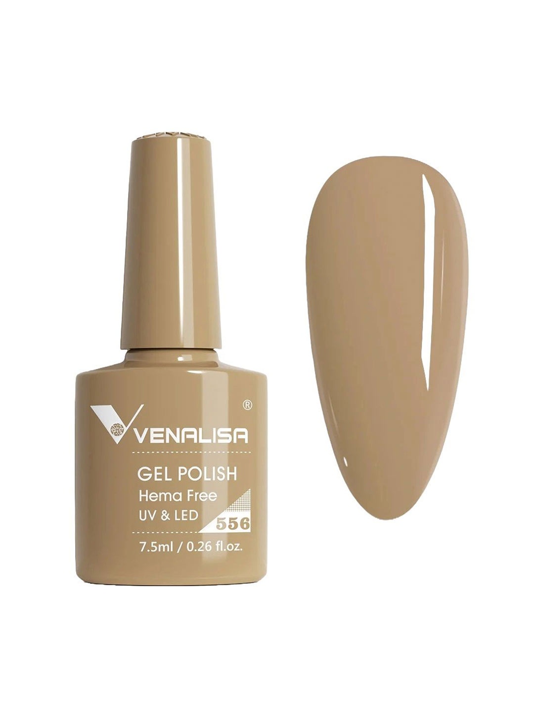 

VENALISA Upgraded Formula Hema Free UV & LED Gel Nail Polish 7.5ml - Shade 556, Brown