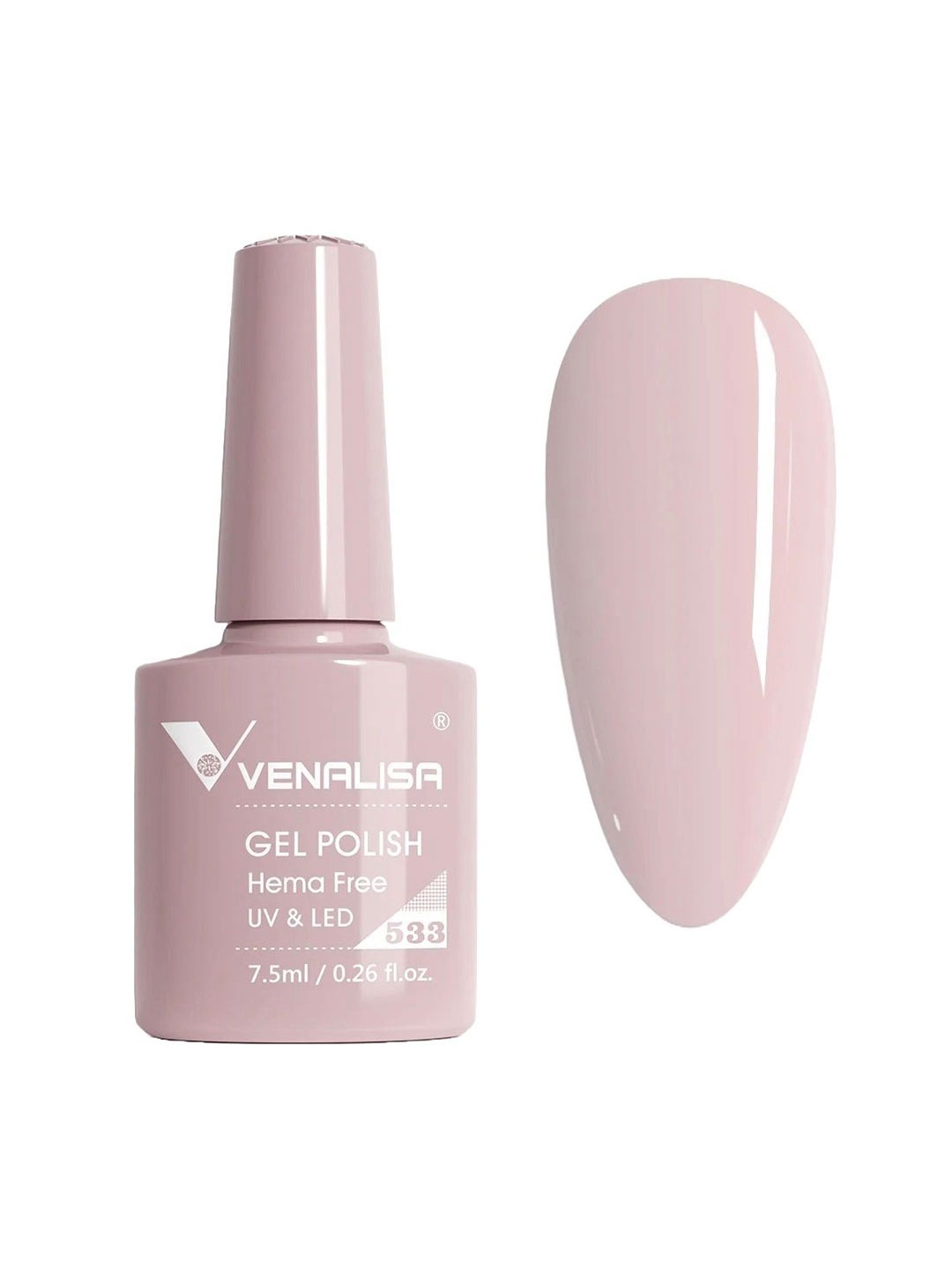 

VENALISA Upgraded Formula Hema Free Soak-Off UV & LED Gel Nail Polish 7.5 ml - VIP5-533, Nude