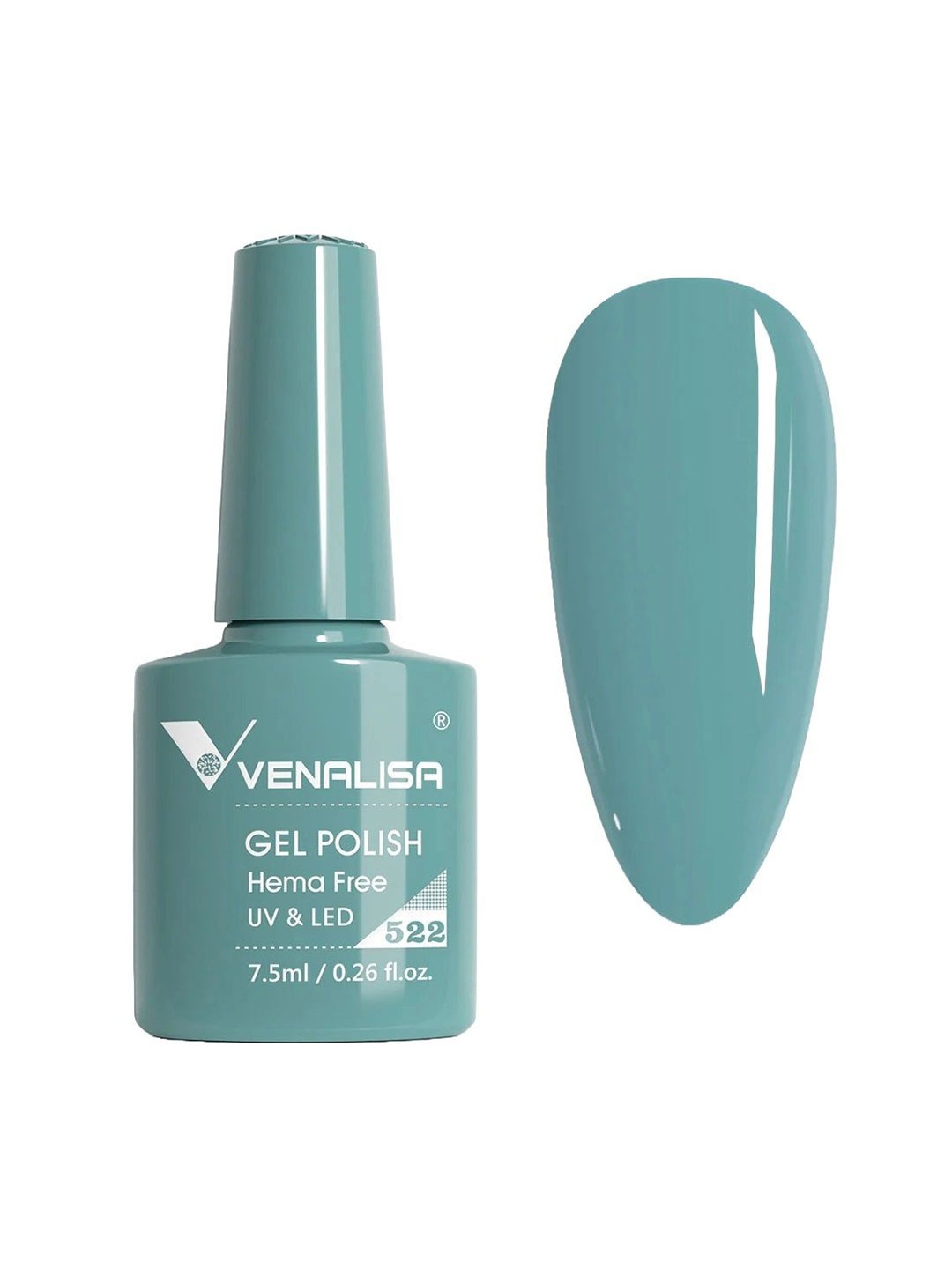 

VENALISA Upgraded Formula Hema Free Soak-Off UV & LED Gel Nail Polish 7.5 ml - VIP5-522, Teal