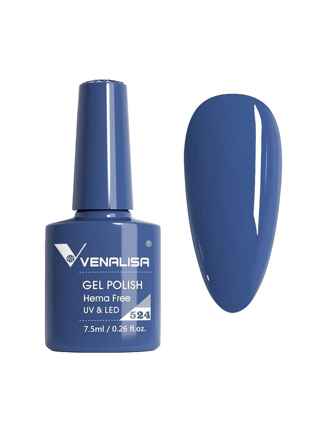 

VENALISA Upgraded Formula Hema Free Soak-Off UV & LED Gel Nail Polish 7.5 ml - VIP5-524, Blue