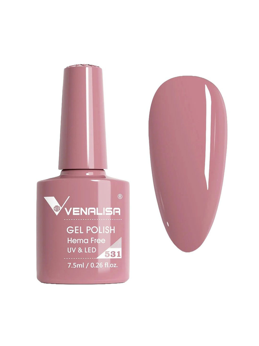 

VENALISA Upgraded Formula Hema Free Soak-Off UV & LED Gel Nail Polish 7.5 ml - VIP5 -531, Nude