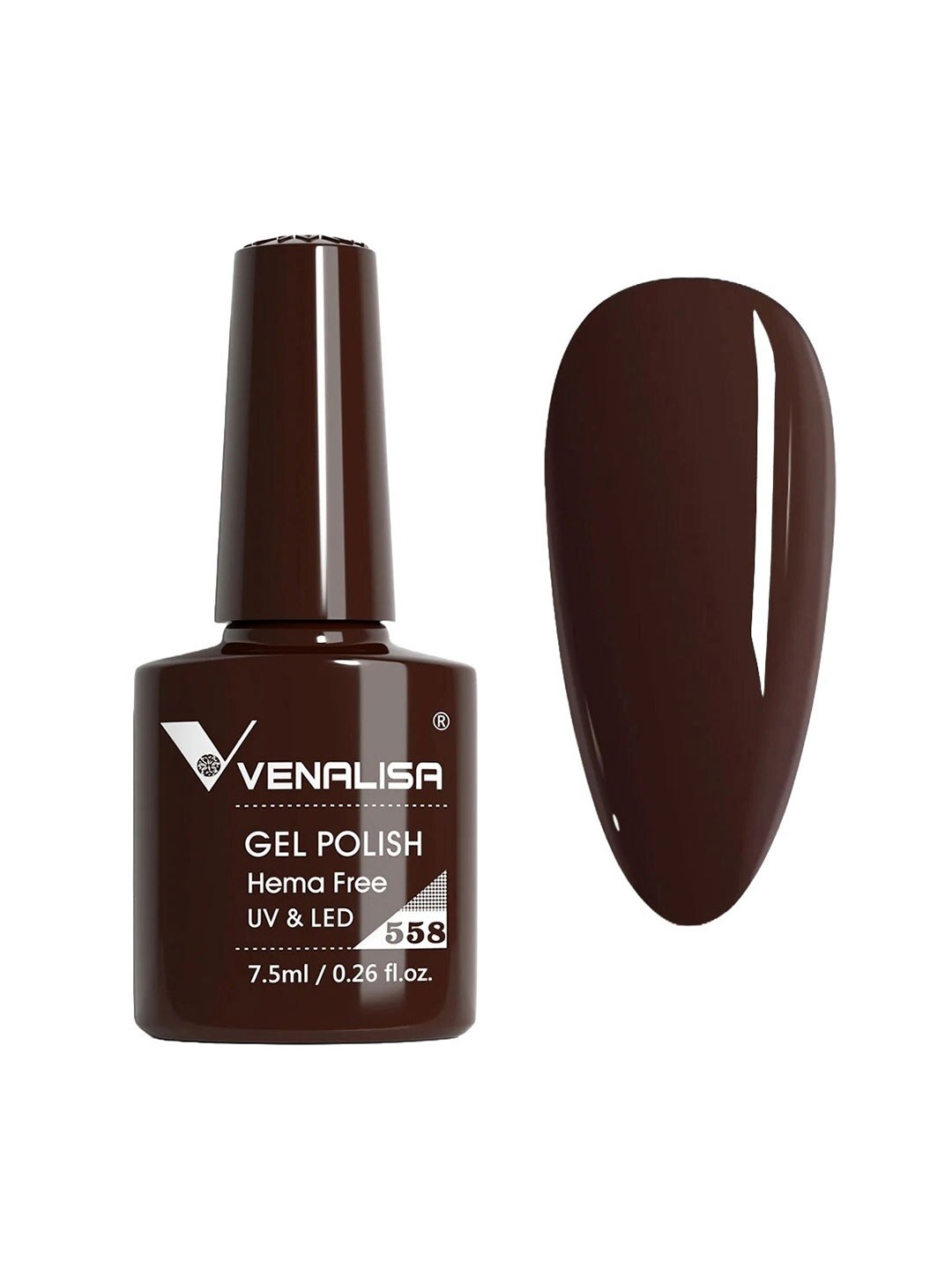 

VENALISA Hema Free UV Gel Nail Polish - 7.5 ml - VIP5-558, Maroon