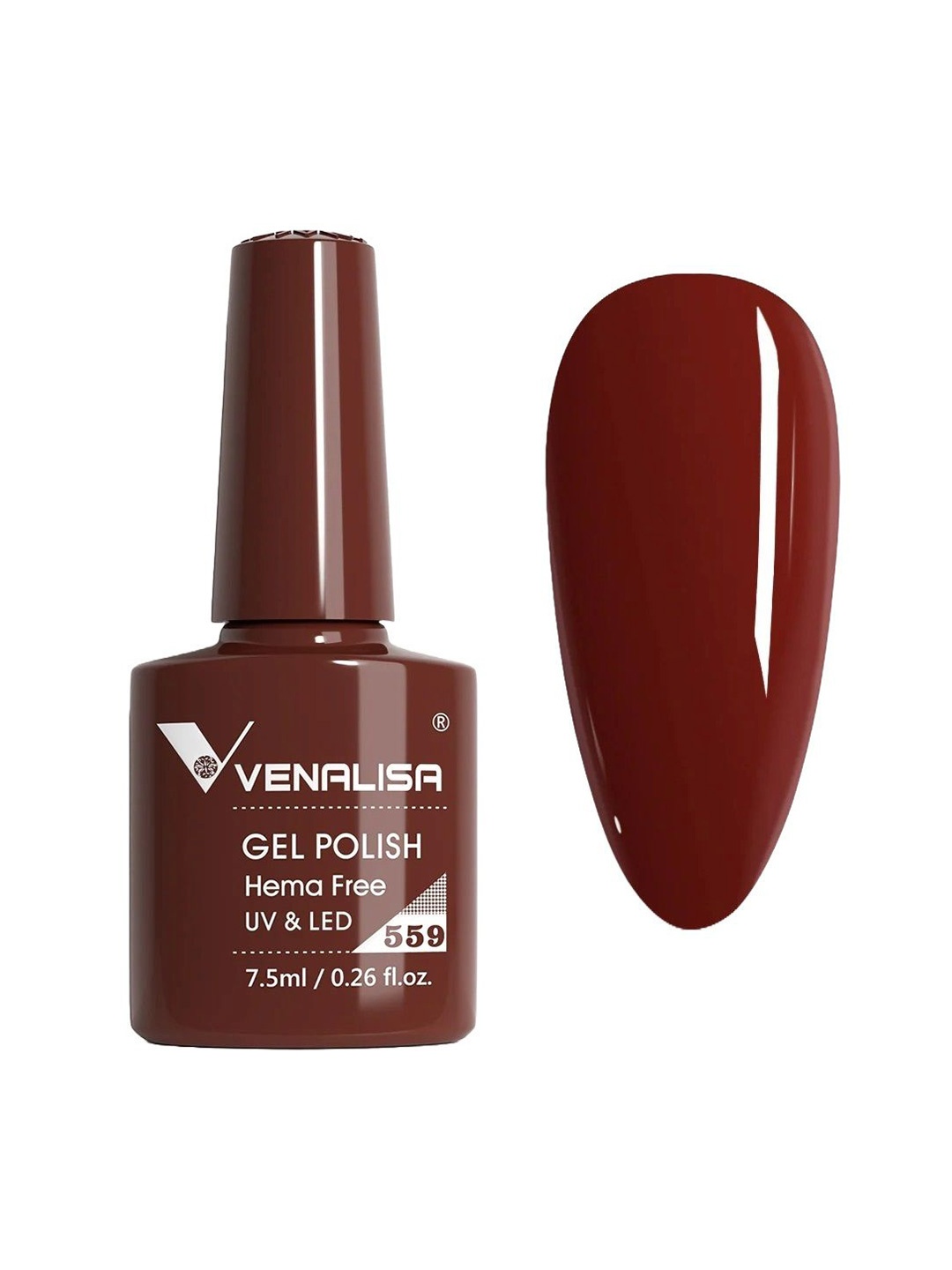 

VENALISA Upgraded Formula Hema Free UV & LED Gel Nail Polish 7.5ml - Shade 559, Maroon