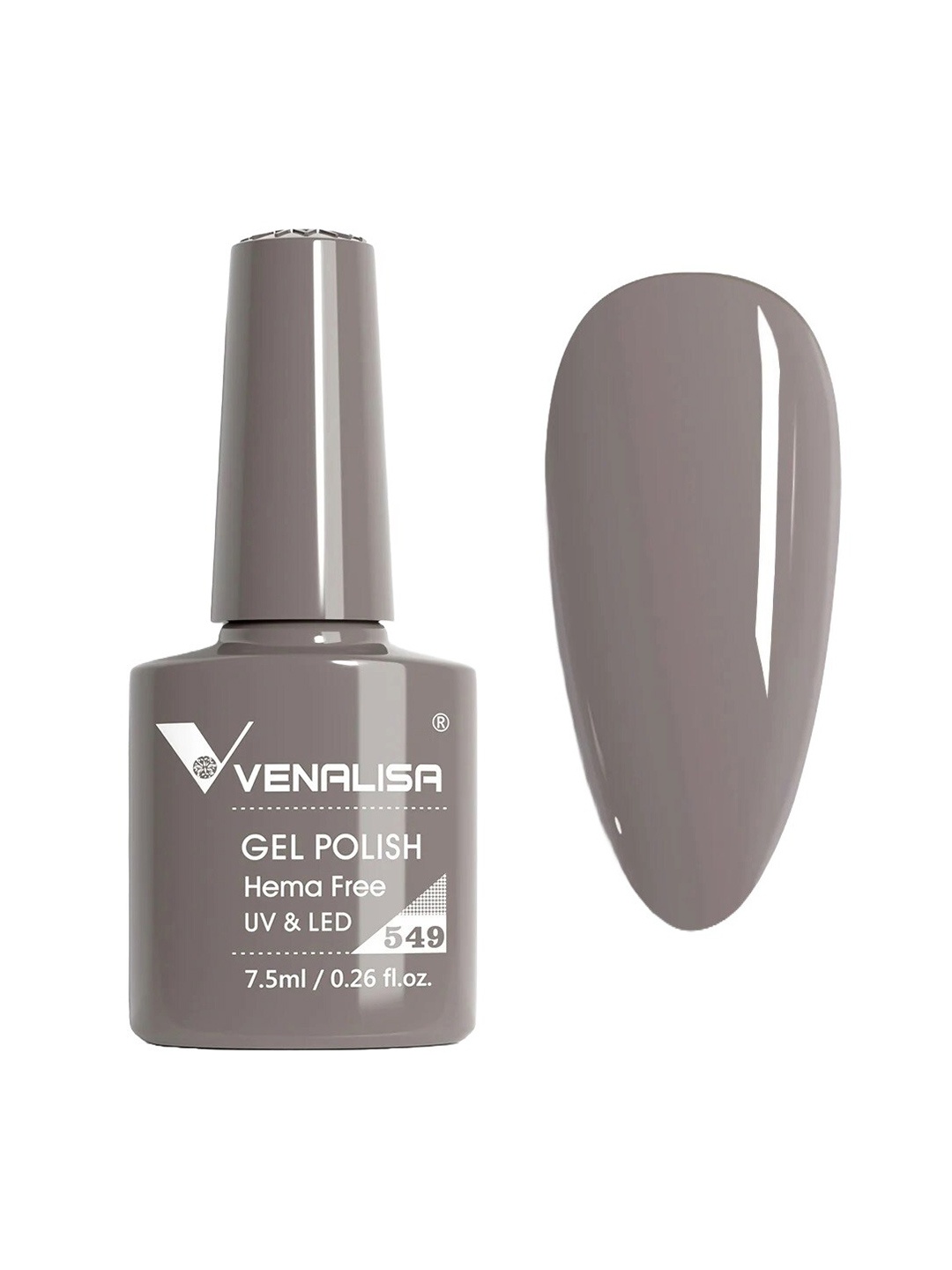 

VENALISA Upgraded Formula Hema Free UV & LED Gel Nail Polish 7.5ml - Shade 549, Grey