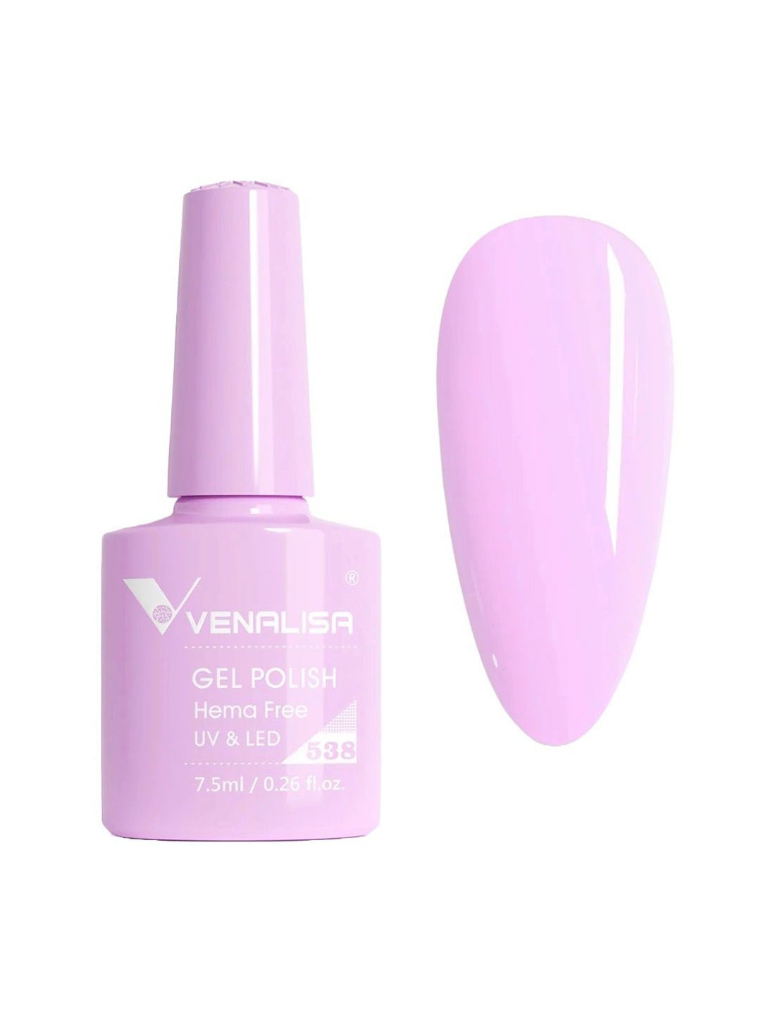 

VENALISA Upgraded Formula Hema Free Soak-Off UV & LED Gel Nail Polish 7.5 ml - VIP5-538, Lavender