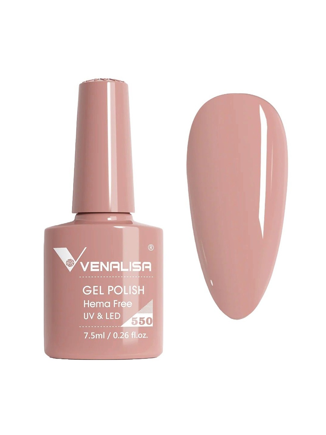 

VENALISA Upgraded Formula Hema Free UV & LED Gel Nail Polish 7.5ml - Shade 550, Nude