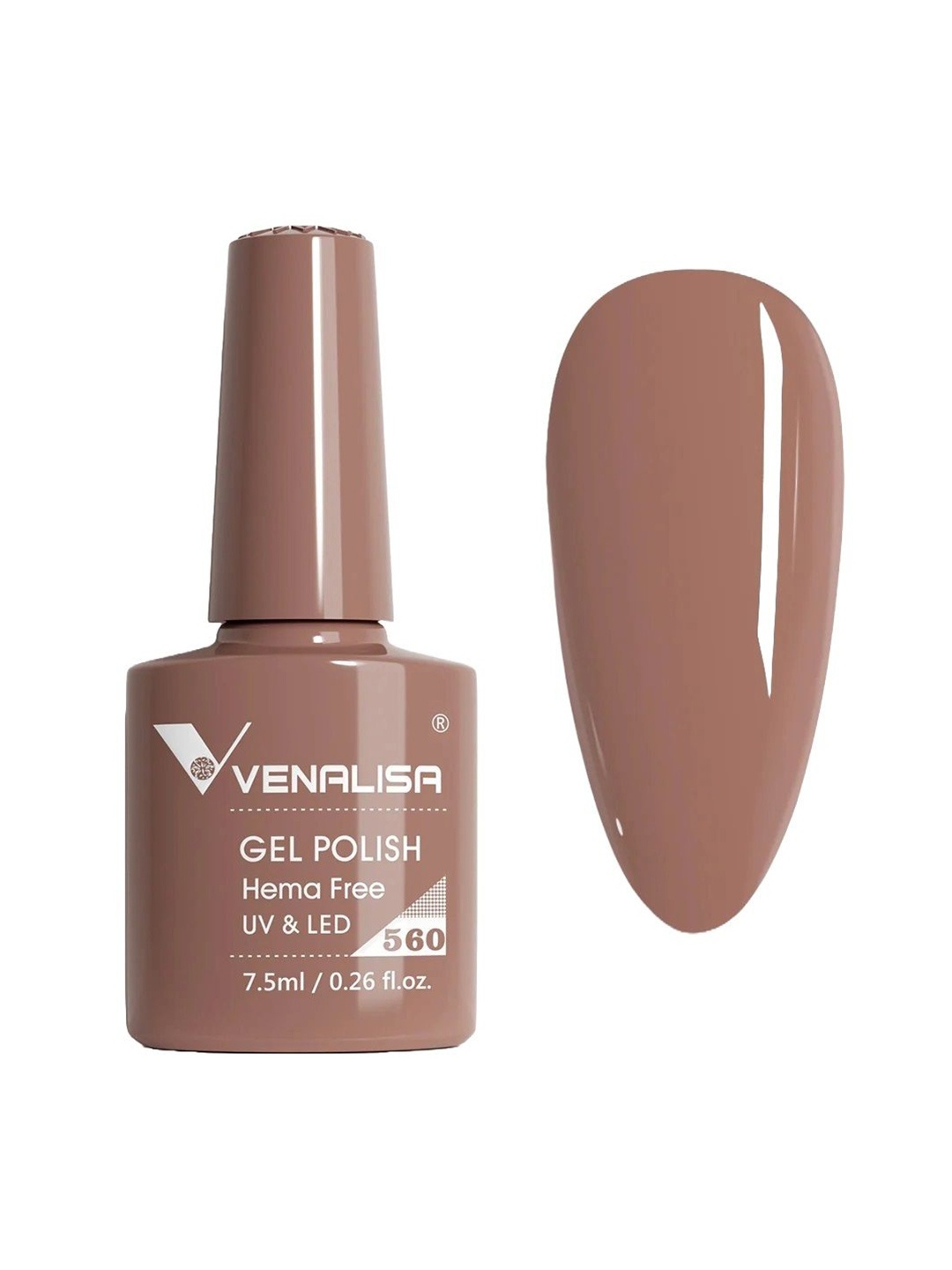 

VENALISA HEMA Free UV & LED Gel Nail Polish 7.5 ml - VIP5 560, Brown