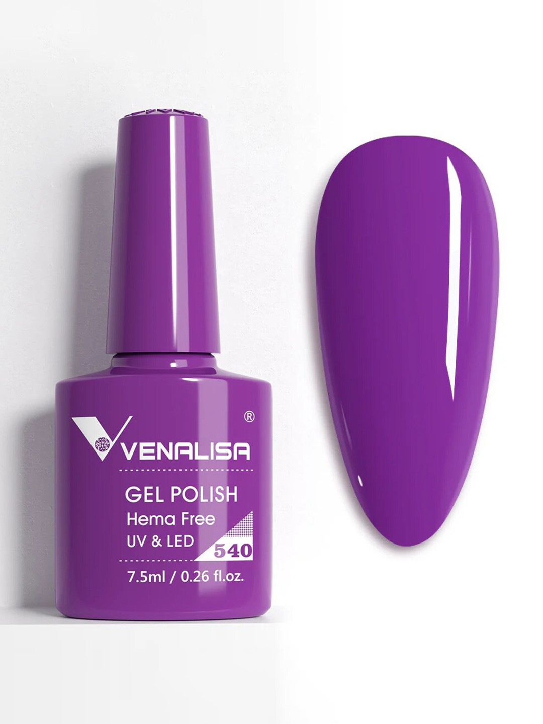 

VENALISA Upgraded Formula Hema Free Soak-Off UV & LED Gel Nail Polish 7.5 ml - VIP5-540, Purple