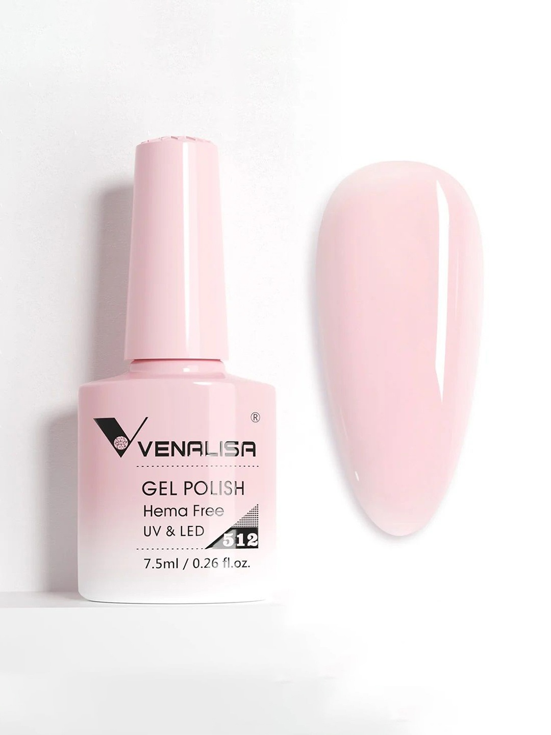 

VENALISA Hema Free Gel UV Nail Polish - 7.5 ml -VIP5-512, Pink