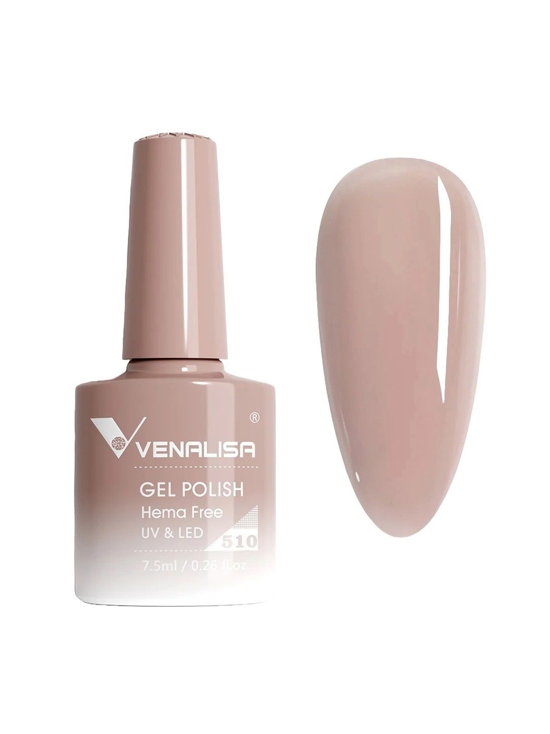 

VENALISA Upgraded Formula Hema Free Soak-Off UV & LED Gel Nail Polish 7.5 ml - VIP5-510, Nude