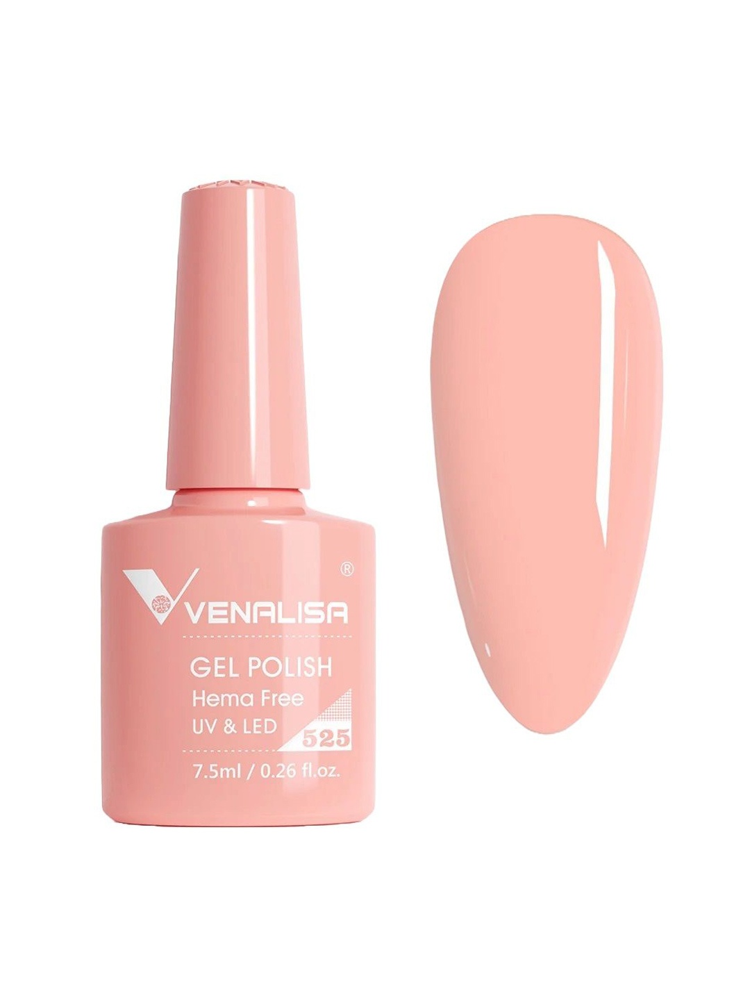 

VENALISA Upgraded Formula Hema Free UV & LED Gel Nail Polish 7.5ml - Shade 525, Peach