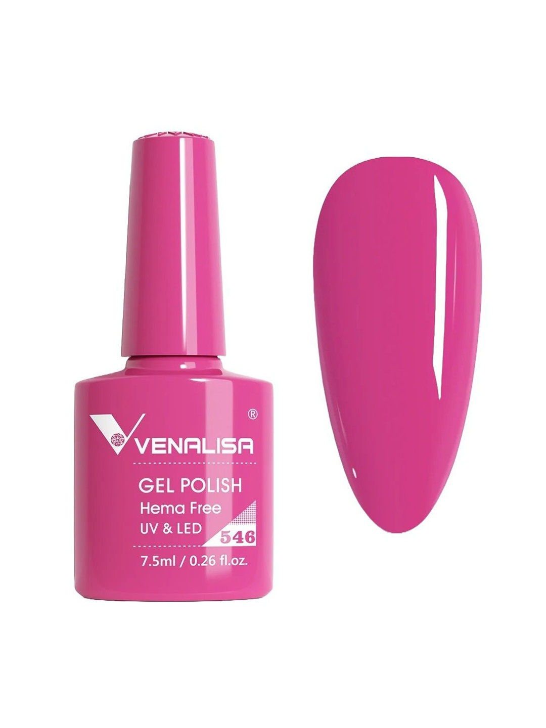 

VENALISA Upgraded Formula Hema Free UV & LED Gel Nail Polish 7.5ml - Shade 546, Pink
