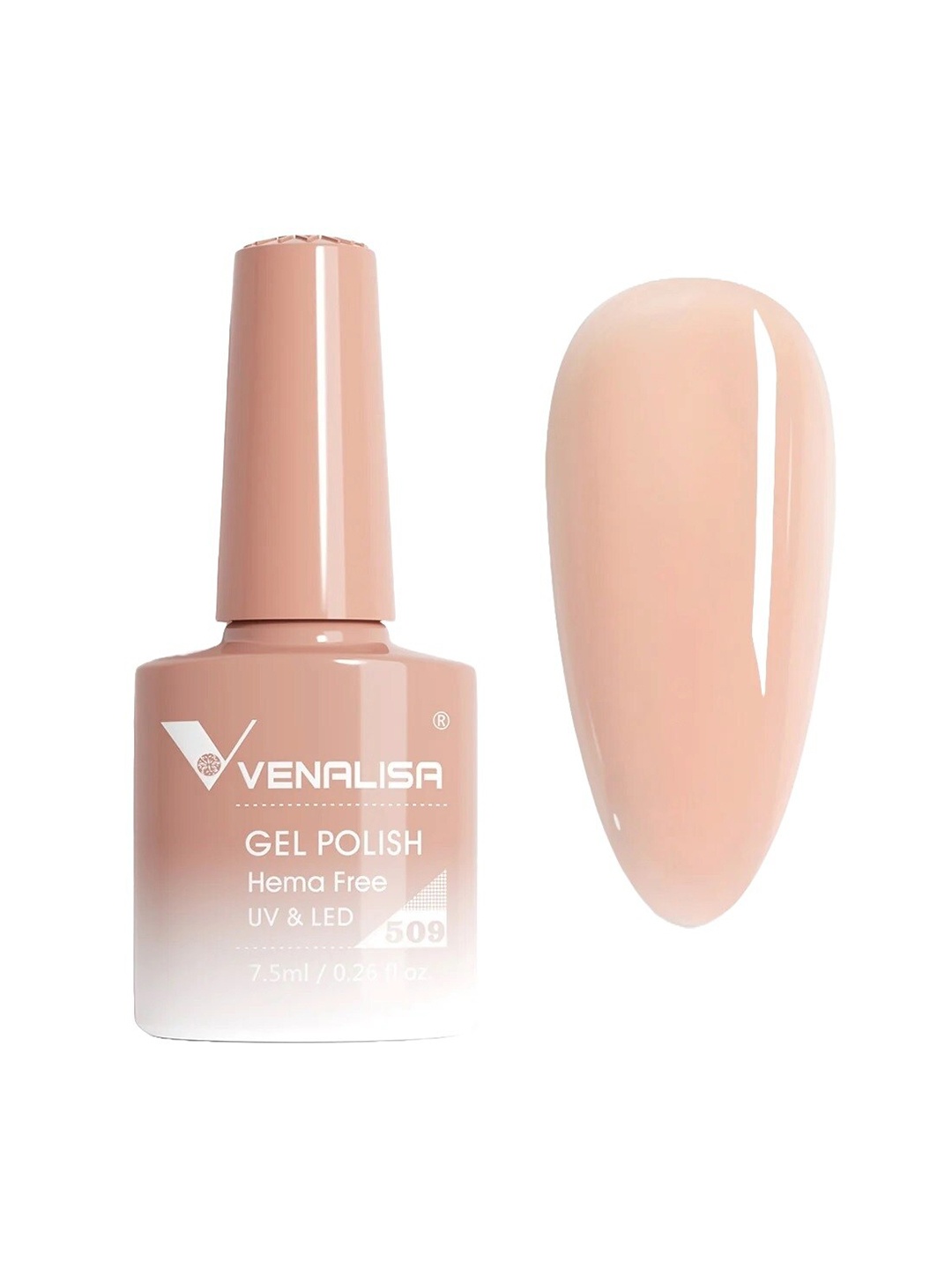 

VENALISA Upgraded Formula Hema Free Soak-Off UV & LED Gel Nail Polish 7.5 ml - VIP5 509, Nude