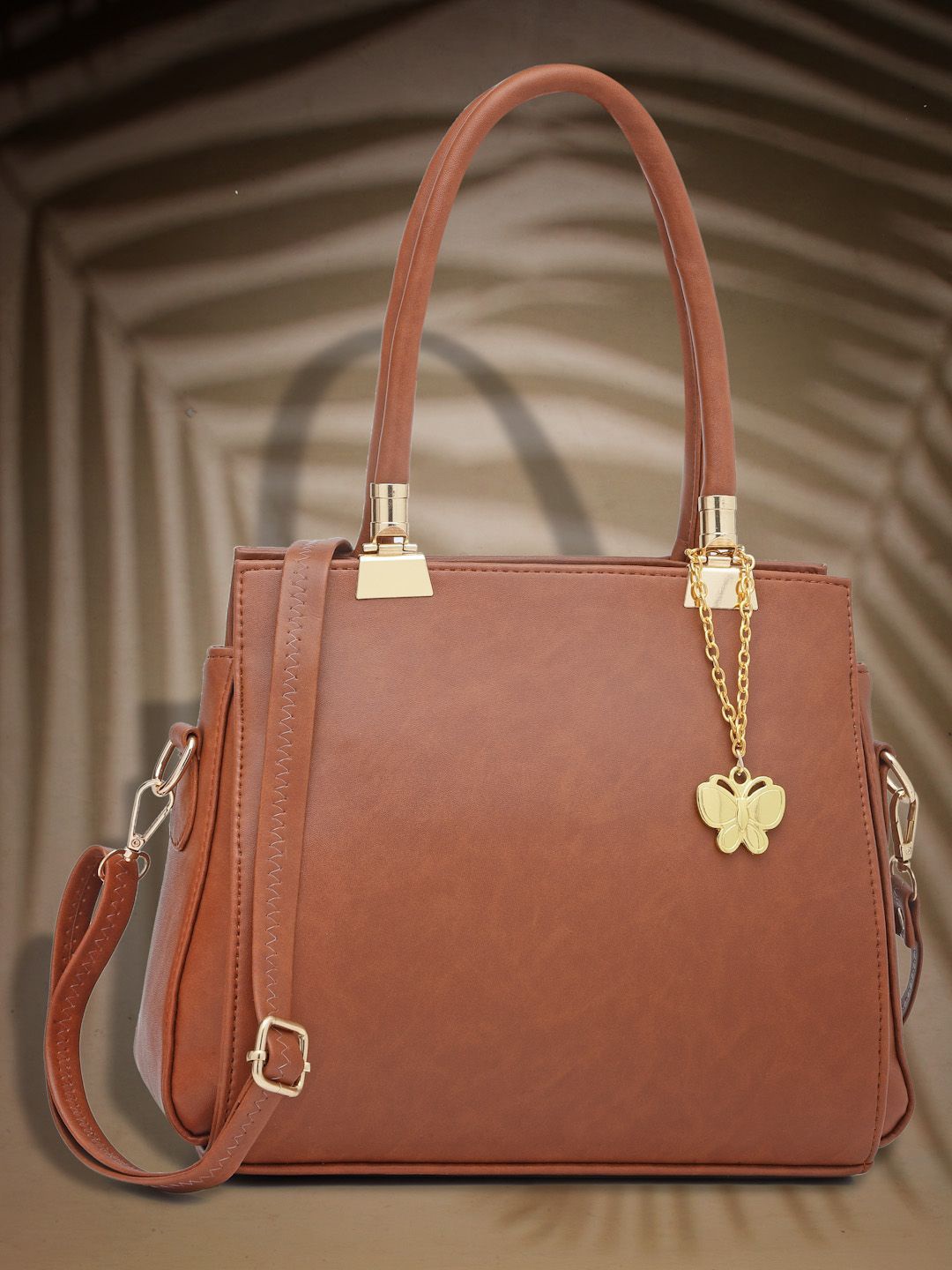 

LaFille PU Structured Handheld Bag, Tan