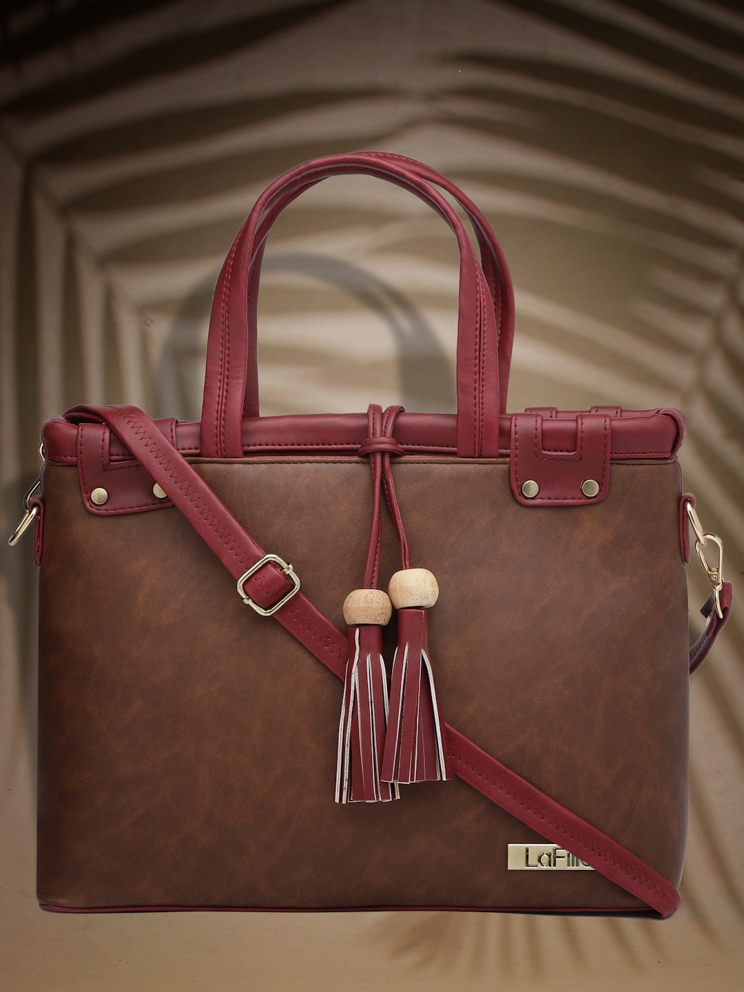 

LaFille PU Structured Handheld Bag, Brown
