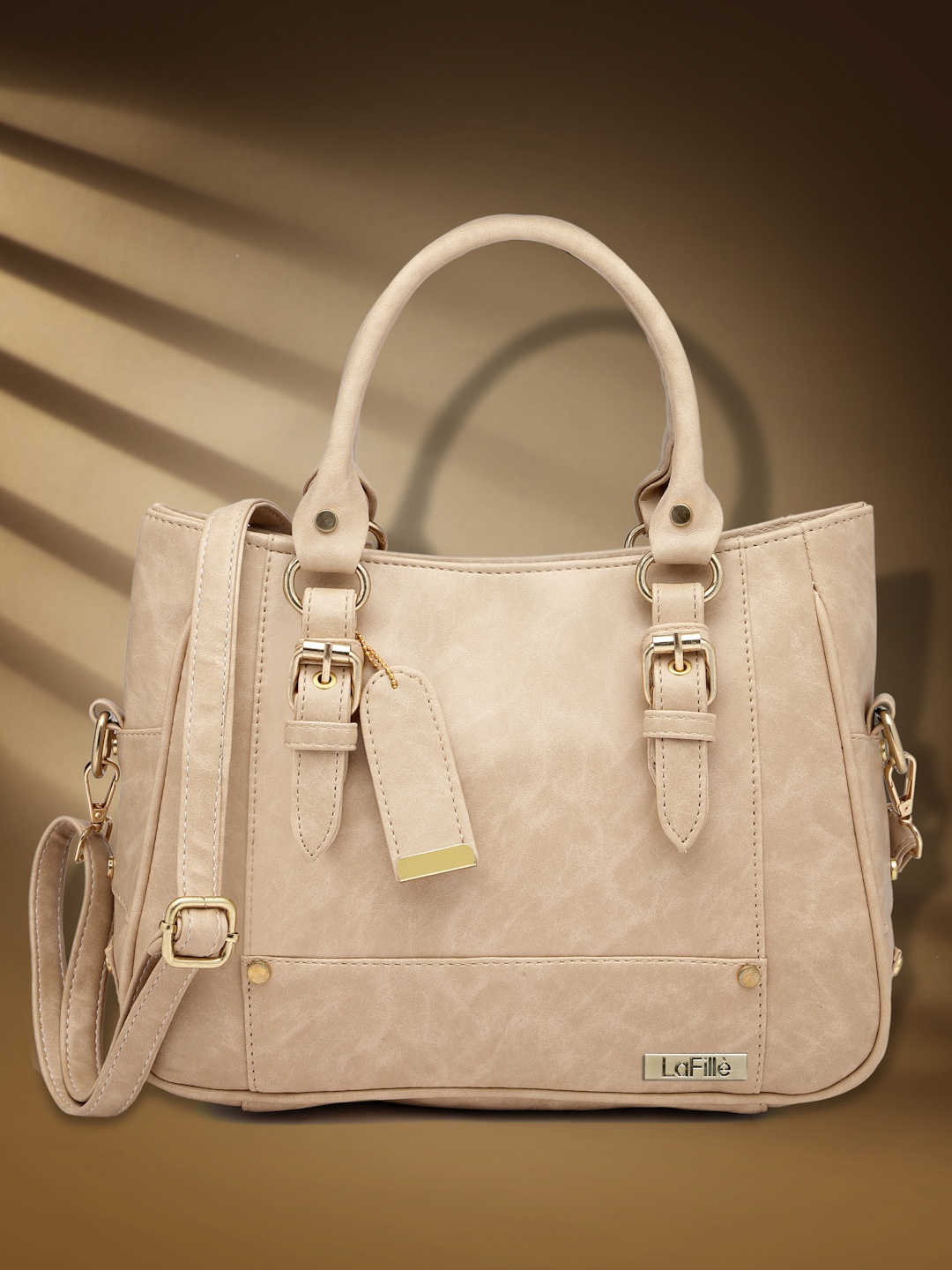 

LaFille Structured Handheld Bag, Cream