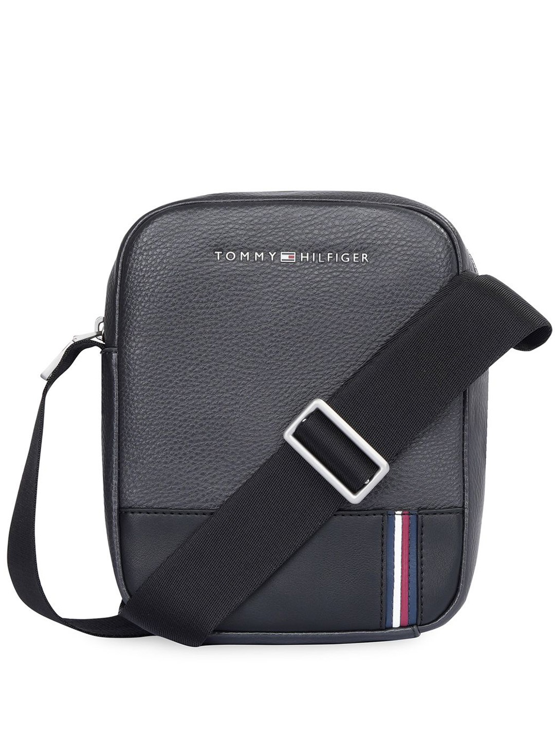 

Tommy Hilfiger Textured Crossbody Sling Bag, Grey