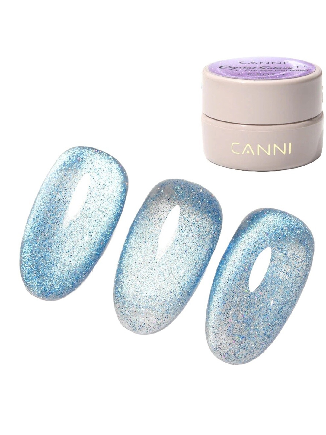 

CANNI Crystal Galaxy Cat Eye Long Wearing Gel Nail Polish 5 ml - Shade CE25, Blue