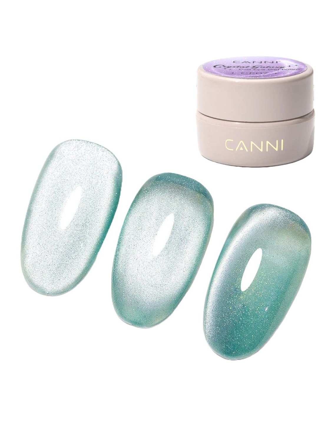 

CANNI Crystal Galaxy Cat Eye Long Wearing Gel Nail Polish 5 ml - Shade CE21, Green