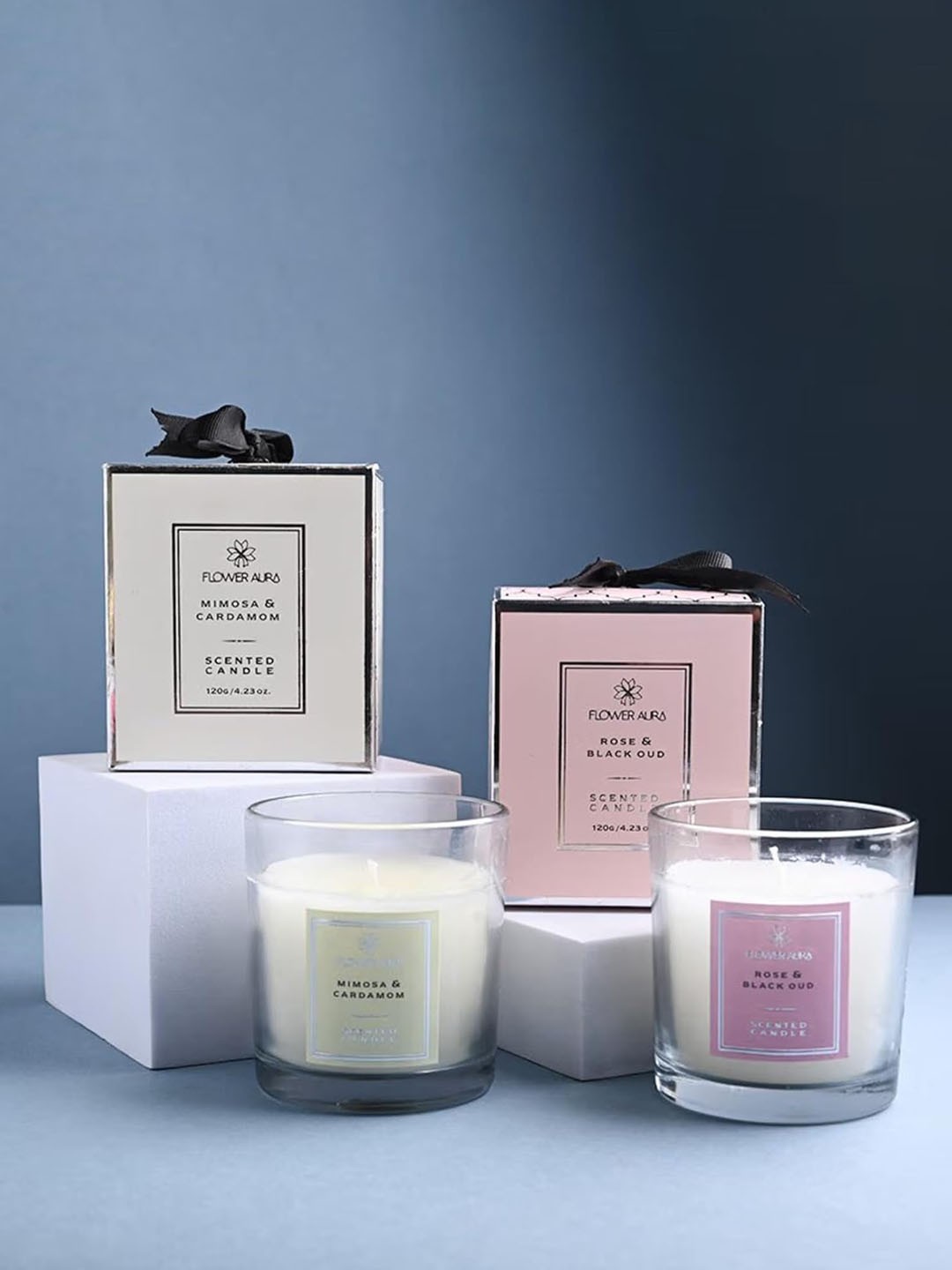

Floweraura White 2 Pieces Jar Wax Fragrant Candles