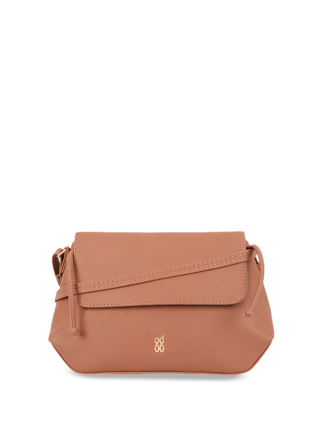 

Baggit Structured Sling Bag With Bow Detail, Tan