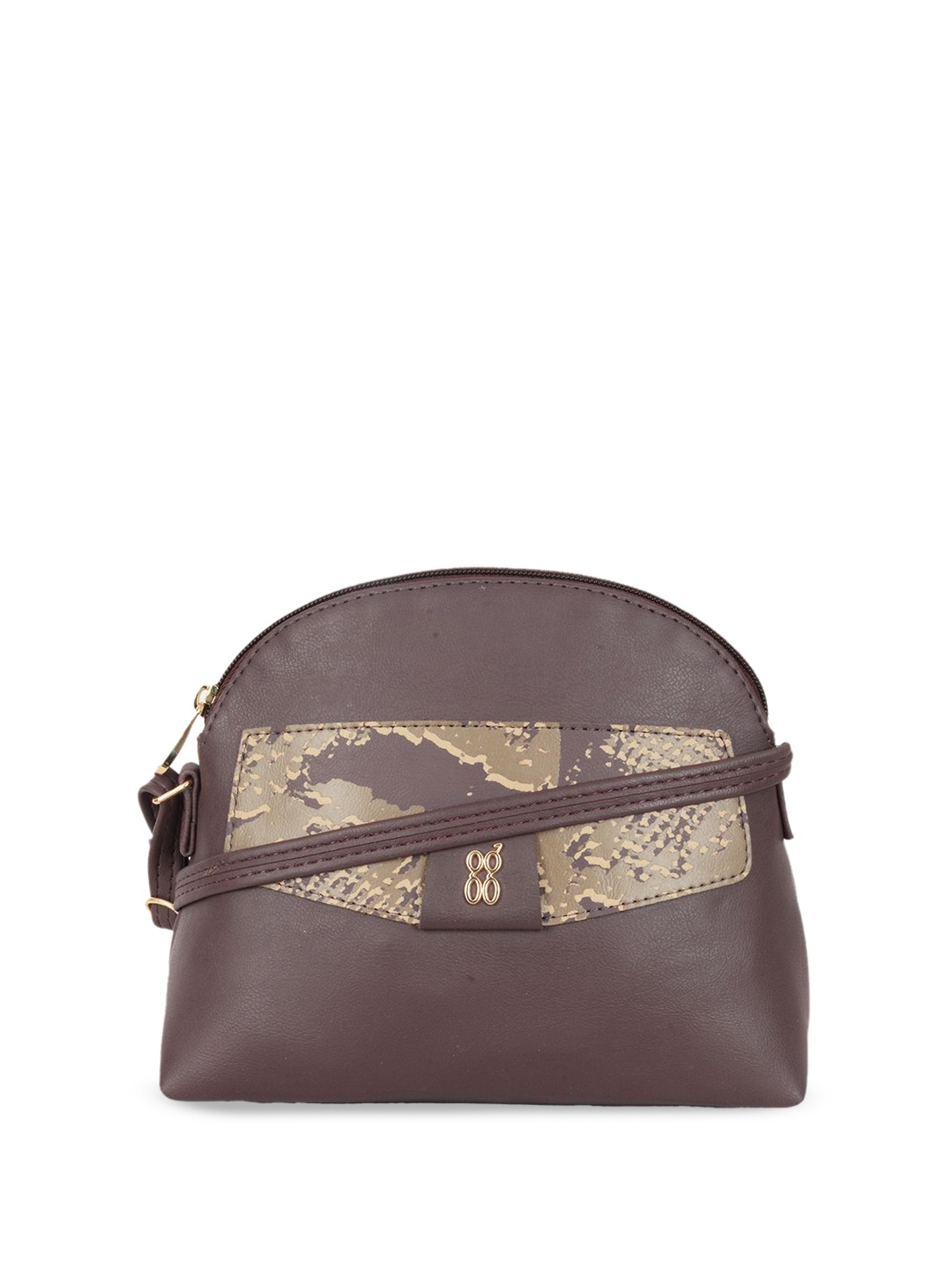 

Baggit Abstract Printed Structured Sling Bag, Violet