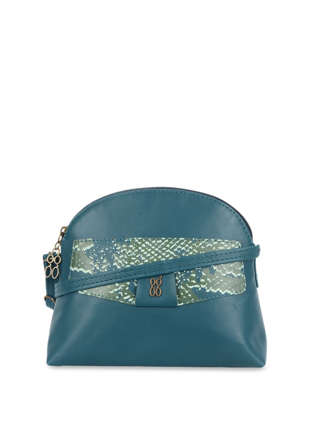 

Baggit Abstract Printed Structured Sling Bag, Green