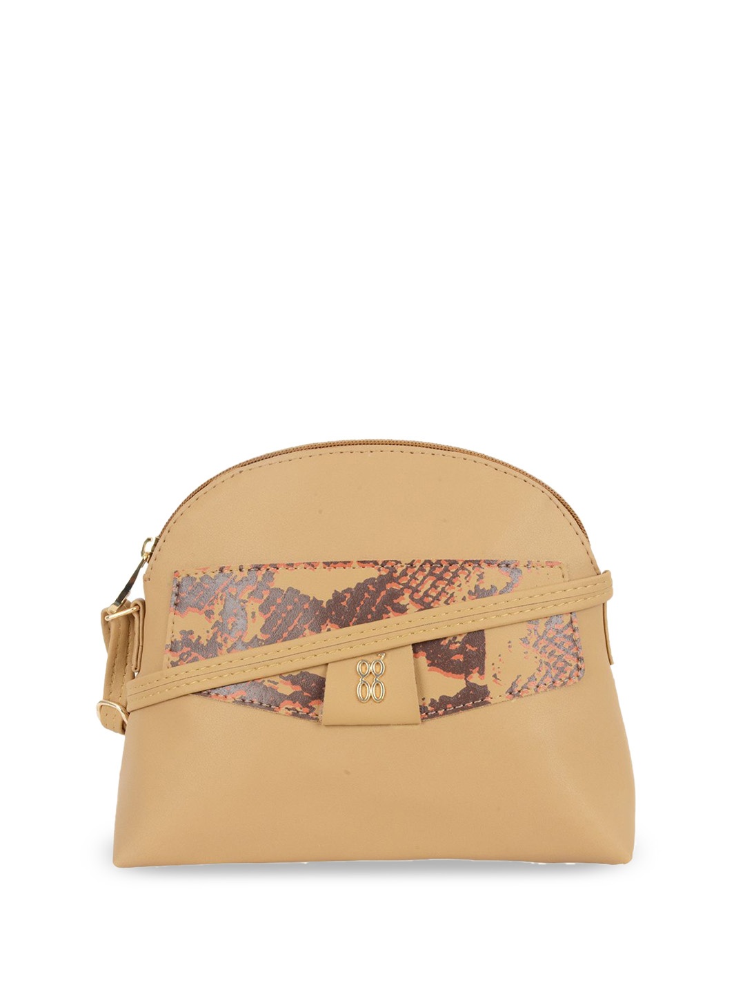 

Baggit Textured Structured Sling Bag, Beige