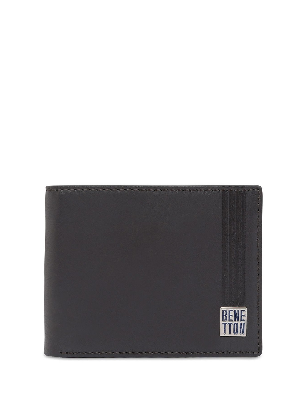 

United Colors of Benetton Men Leather Two Fold Wallet, Brown
