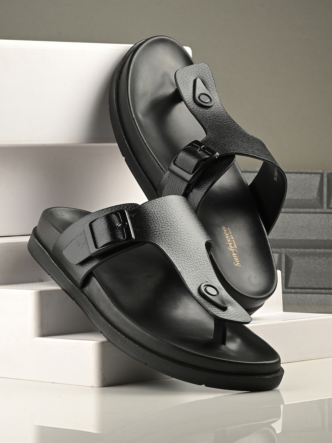 

San Frissco Men Comfort Sandals, Black