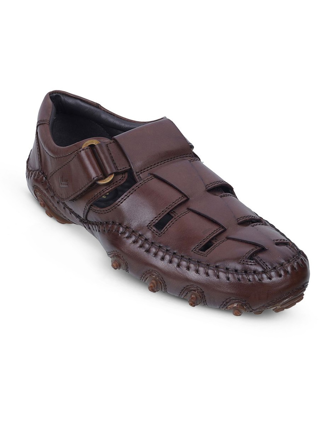 

DAVINCHI Men Shoe-Style Sandals, Brown