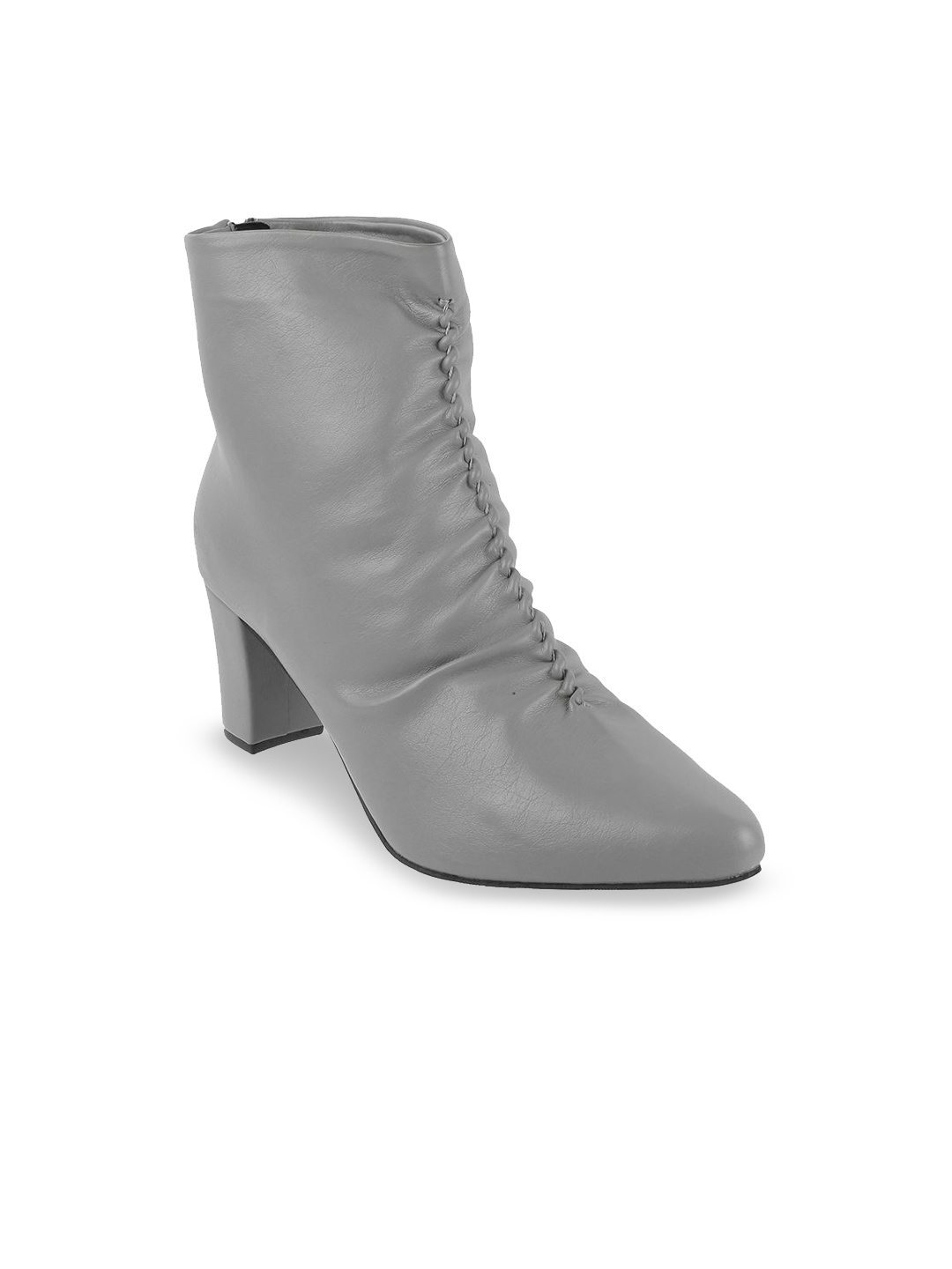 

Metro Women Round Toe Zipper Regular Boots, Grey