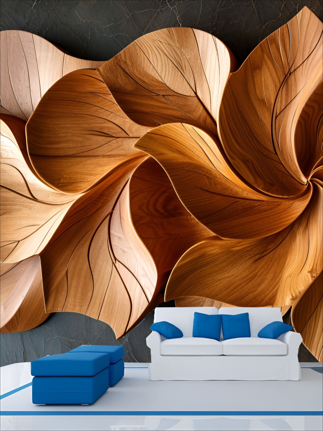 

KSHIRSA Brown Printed Self-Adhesive Wall Sticker