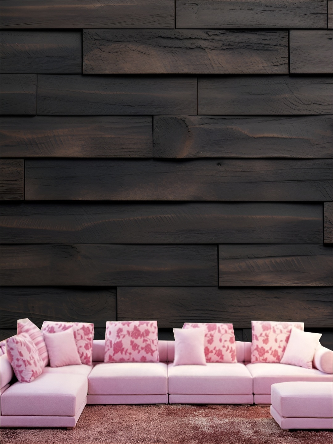 

KSHIRSA Grey 3D Printed Self Adhesive Wall Sticker