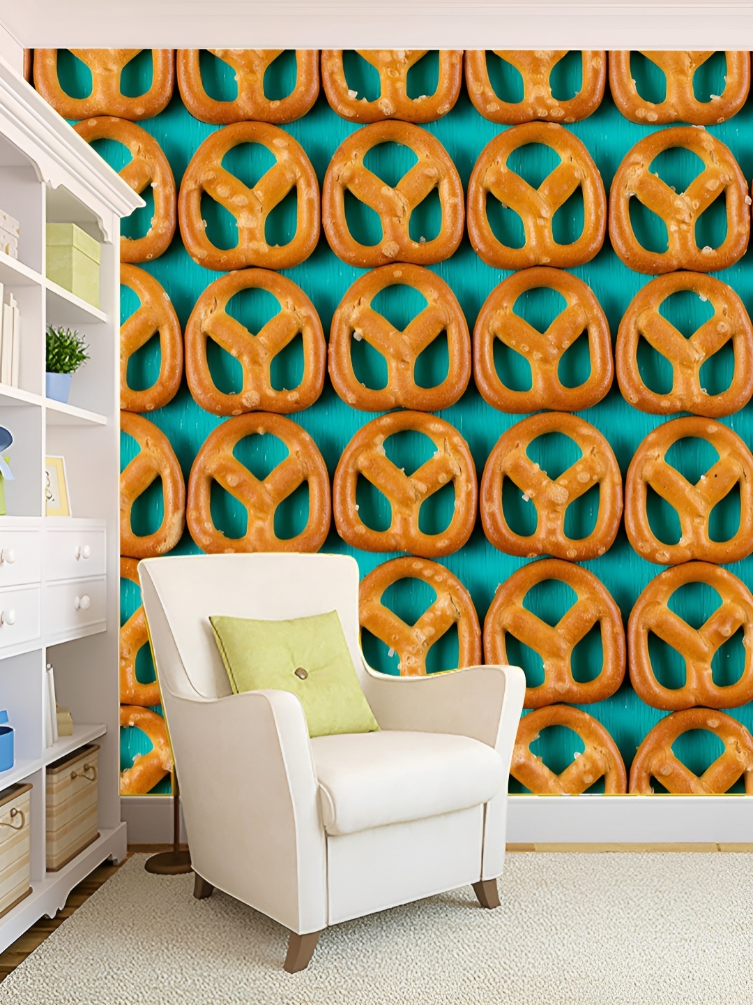 

KSHIRSA Green & Brown 3D Printed Self Adhesive Wall Sticker