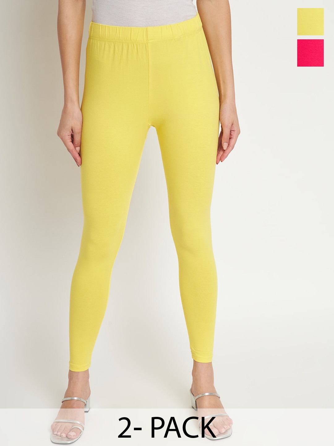 

SELETA Pack Of 2 Assorted Ankle Length Leggings