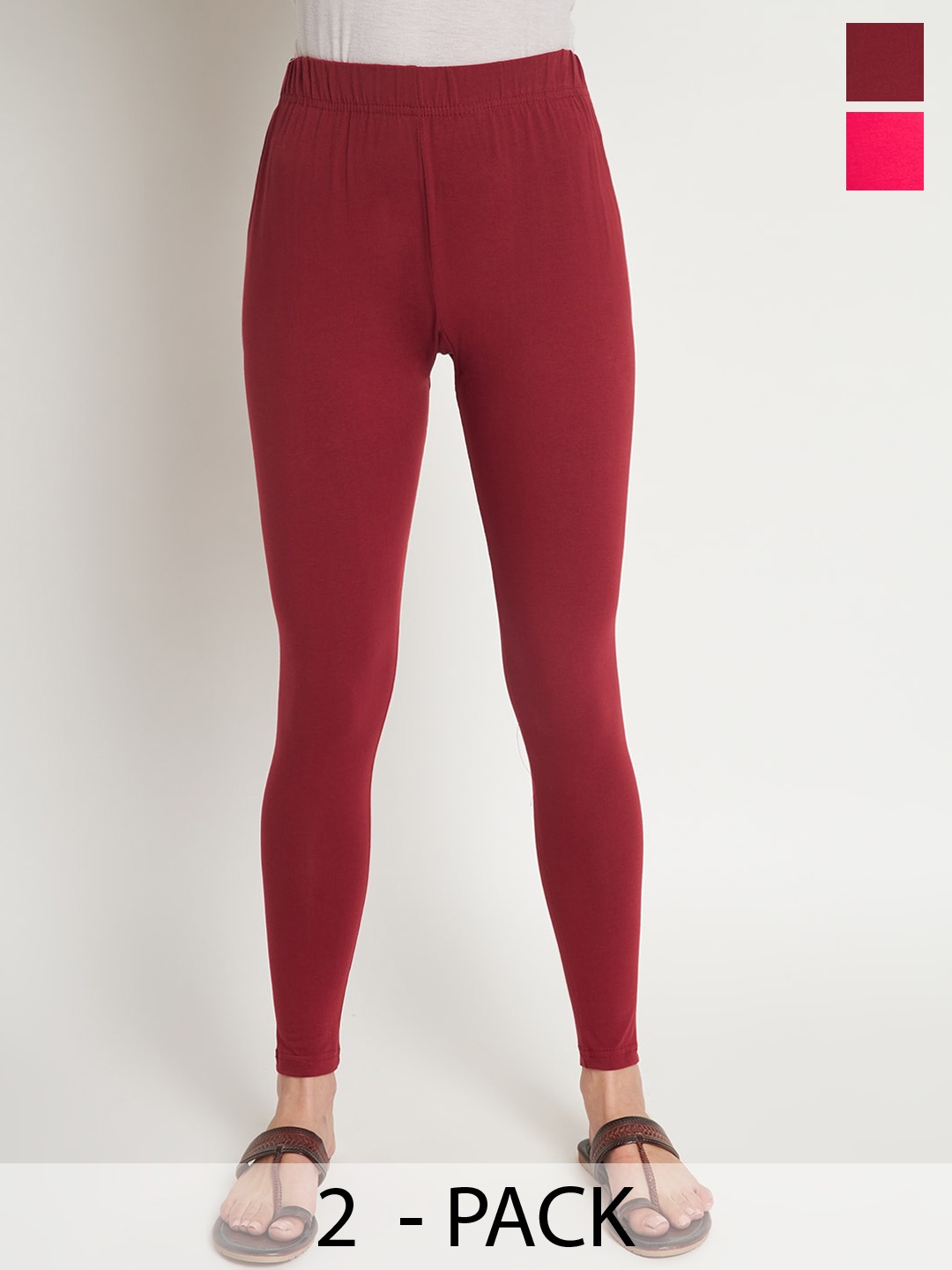 

SELETA Pack Of 2 Assorted Ankle Length Leggings