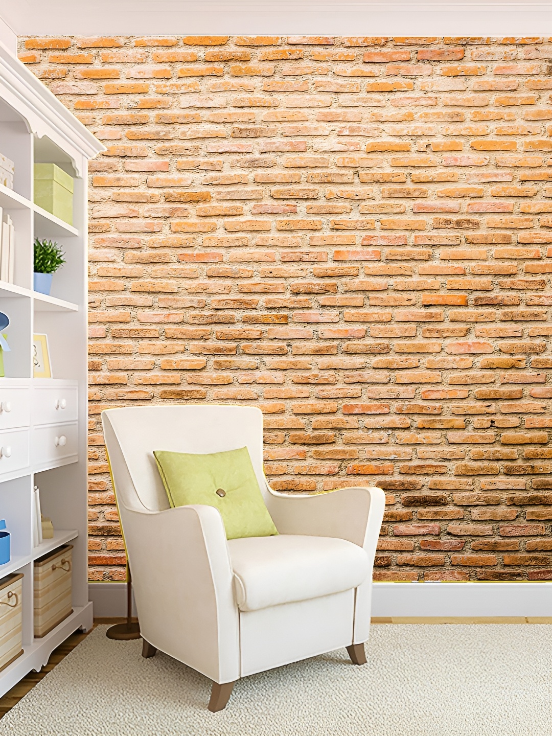 

KSHIRSA Brown Printed Self-Adhesive Wall Stickers