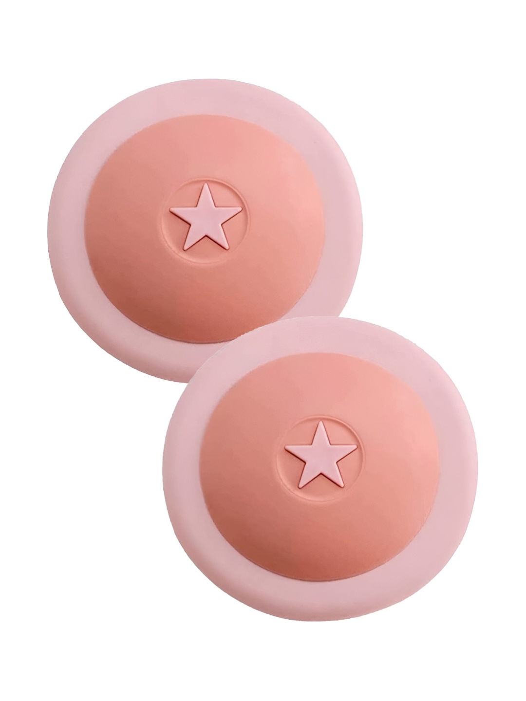 

P-Plus International Pink 2 Pieces Geometric Rubber Bath Accessories Set