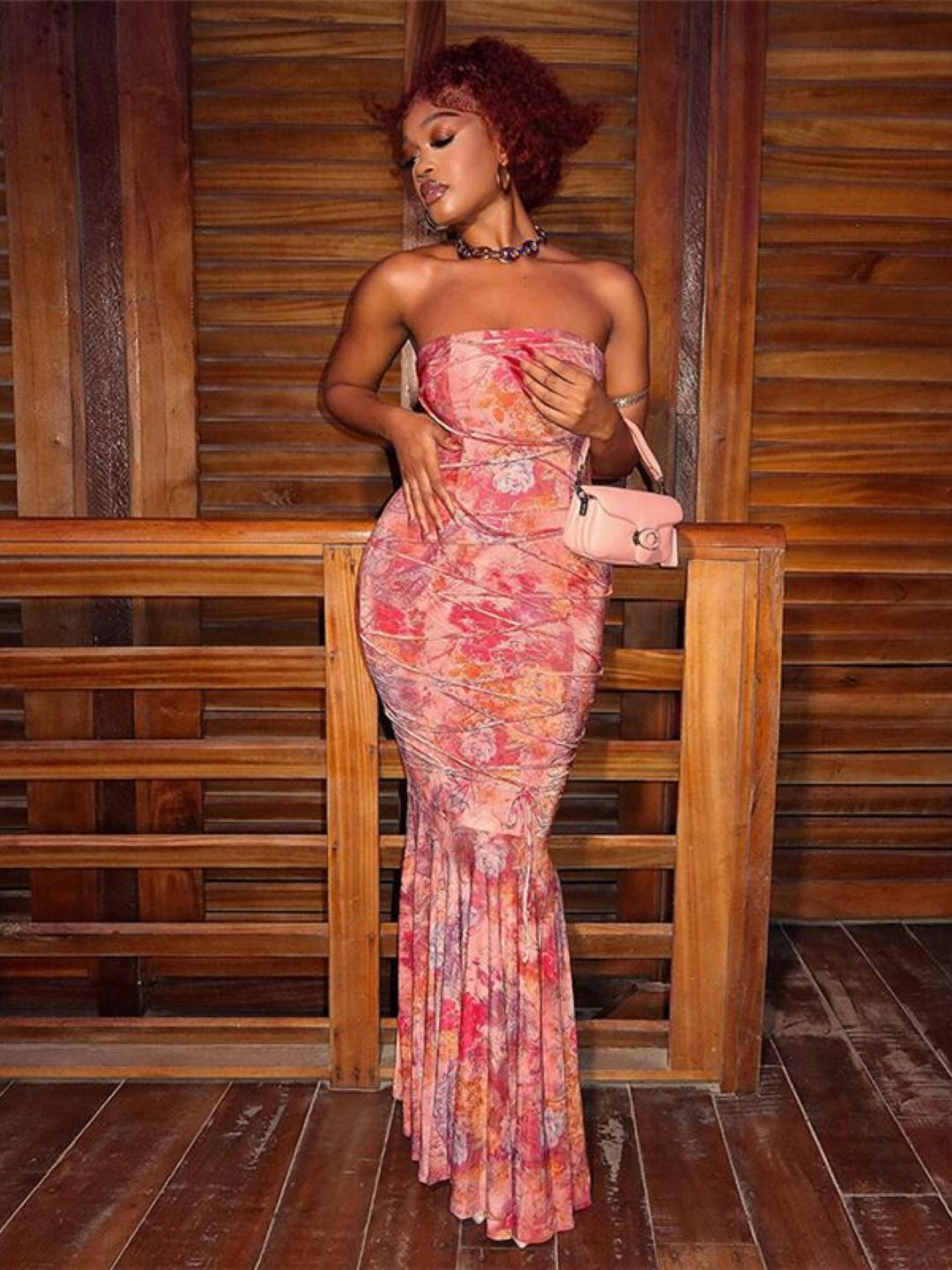 

Stylecast X KPOP Print A-Line Dress, Pink