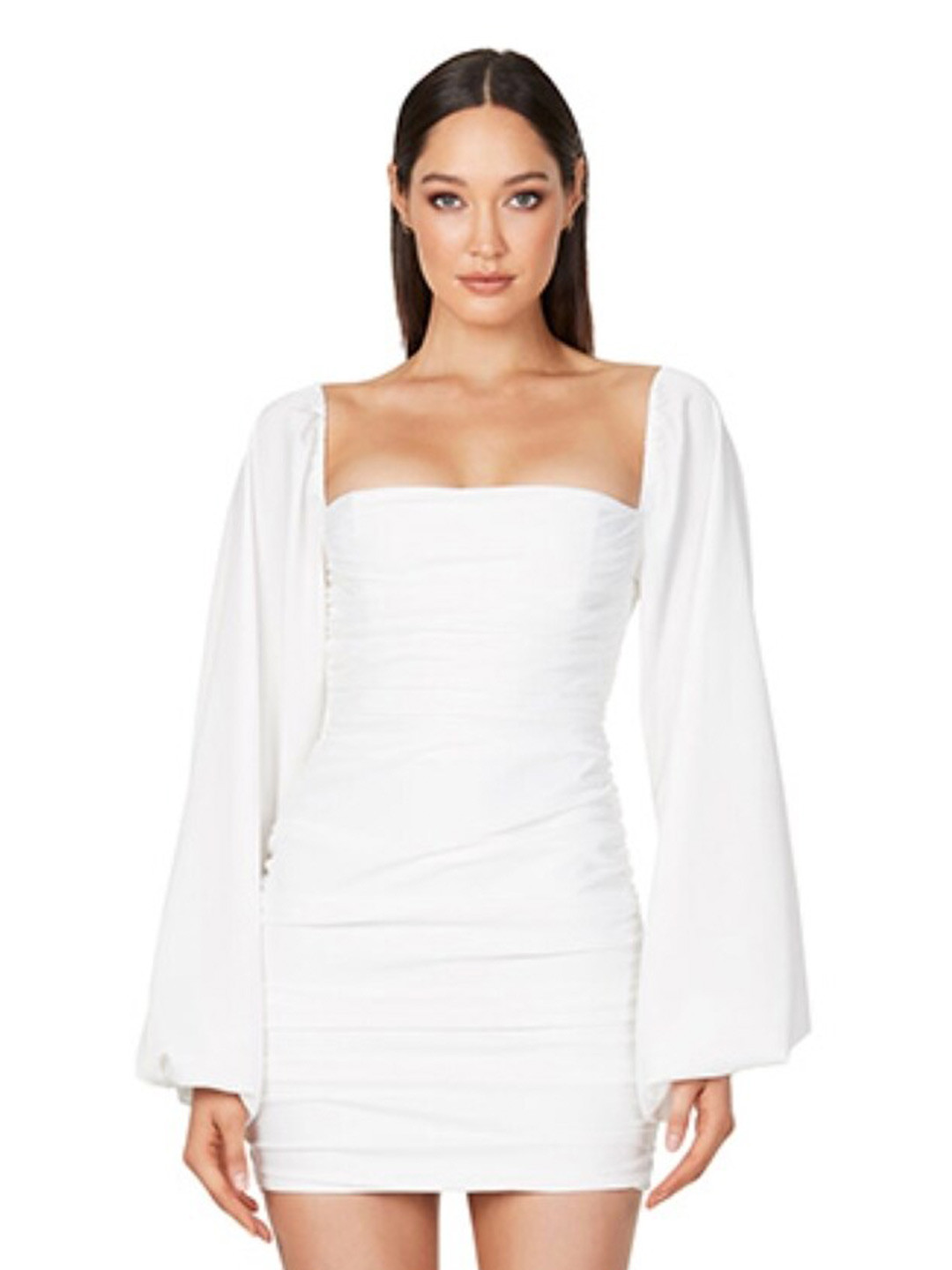 

Stylecast X KPOP Women Square Neck Bodycon Mini Dress, White