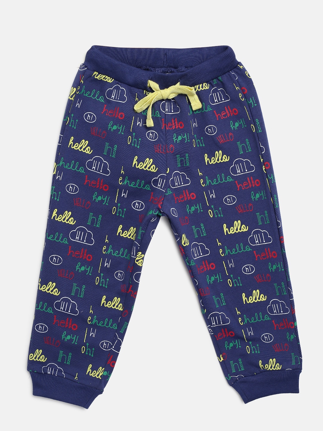 

Gini and Jony Boys Navy Blue Printed Joggers