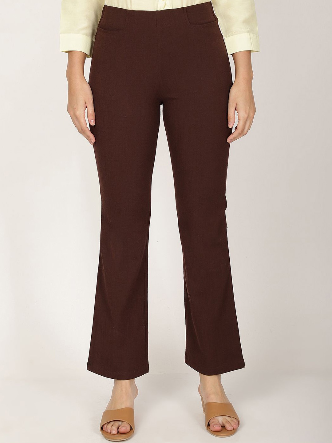 

FUTURO Women Smart Wide Leg Trouser, Brown