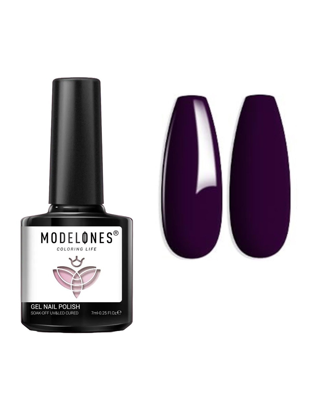

Modelones Coloring Life Soak Off UV & LED Cured Gel Nail Polish 7ml - MD-0192, Black