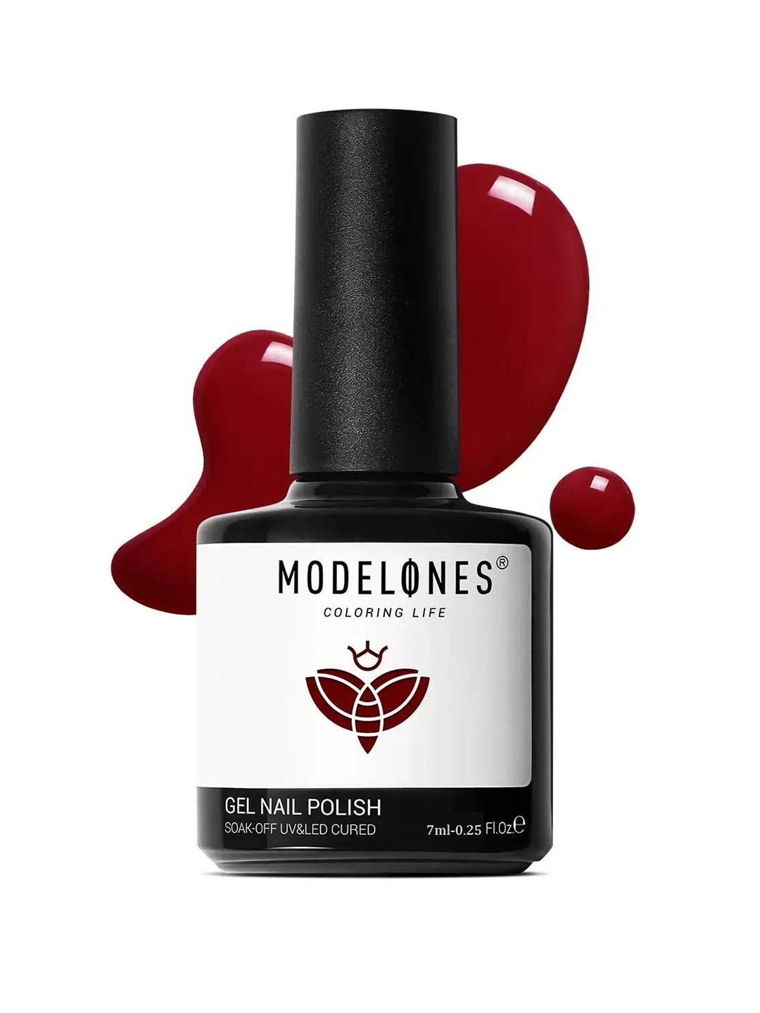 Modelones Coloring Life Soak Off UV & LED Cured Gel Nail Polish 7ml - Shade MD 0244, Red
