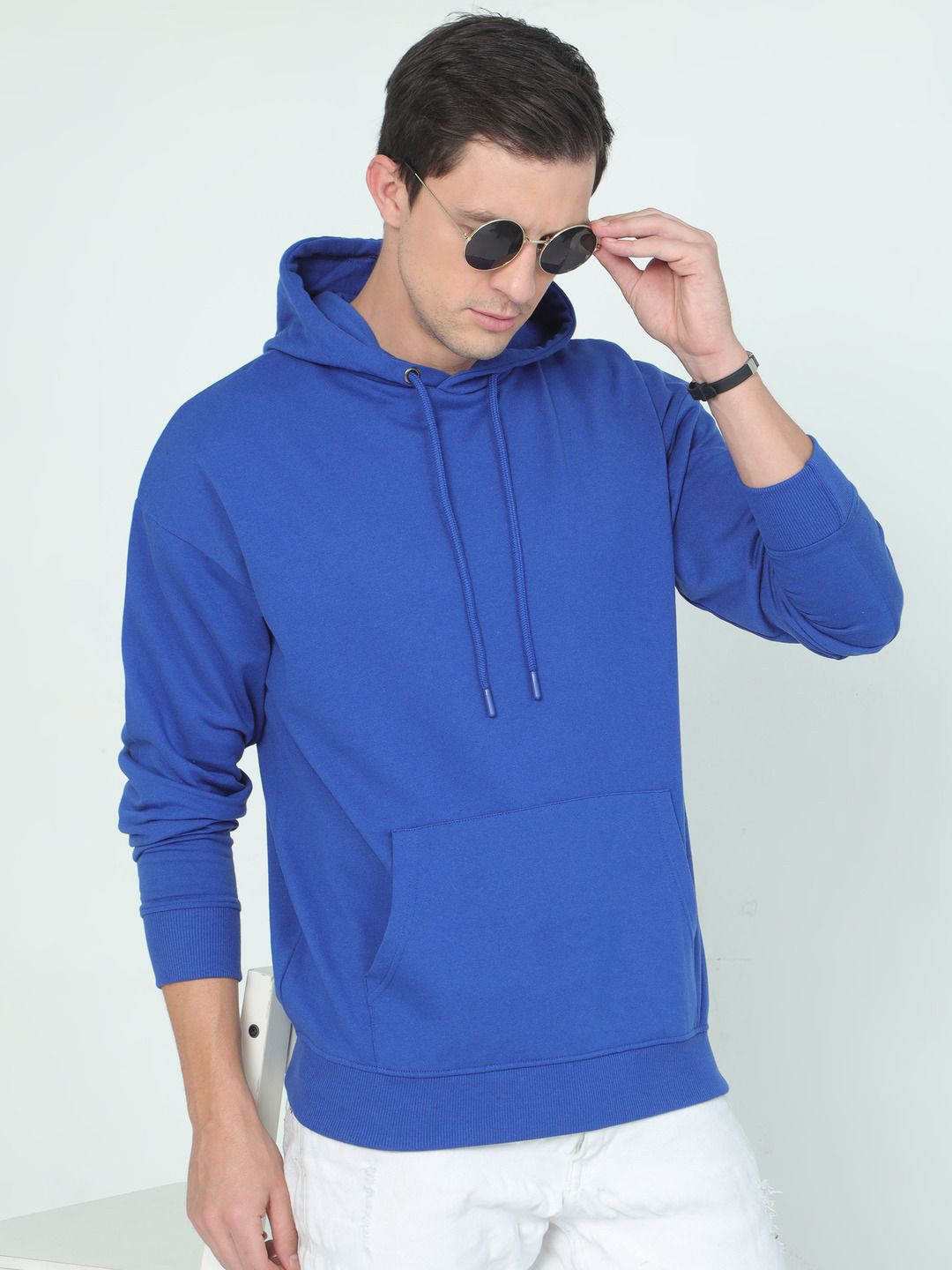 

Dogi Verg Hooded Pullover Cotton Sweatshirt, Blue